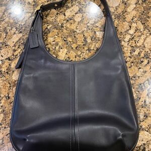 Coach Black Leather Hobo Bag